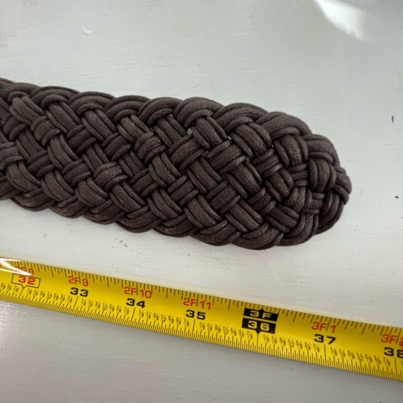 Vintage Marjorie Baer SF Braided Two-toned Brown Mixed Metals Belt Size Medium